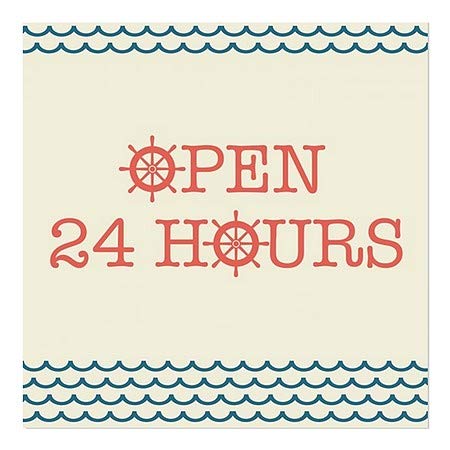 CGSIGNLAB | เปิด 24 ชั่วโมง -คลื่นเปล่า การยึดหน้าต่าง | 5 x5